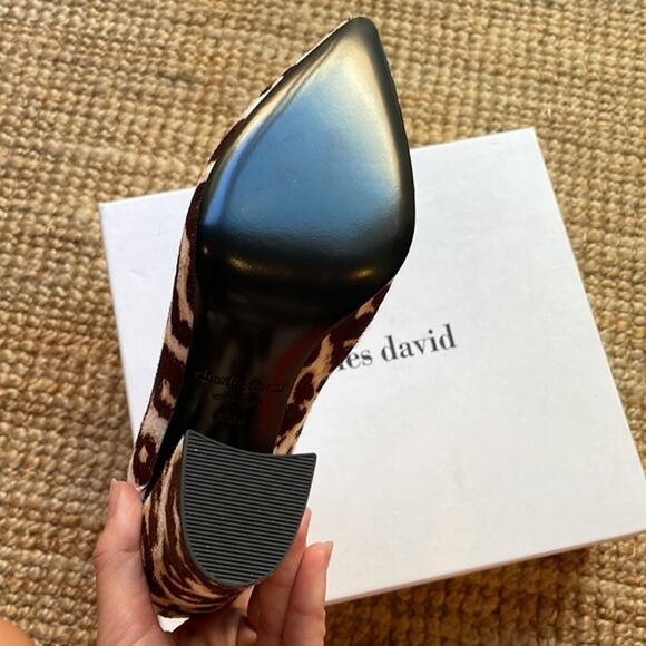 Charles David Snow Leopard Printed Haircalf Boots - Picture 4 of 10